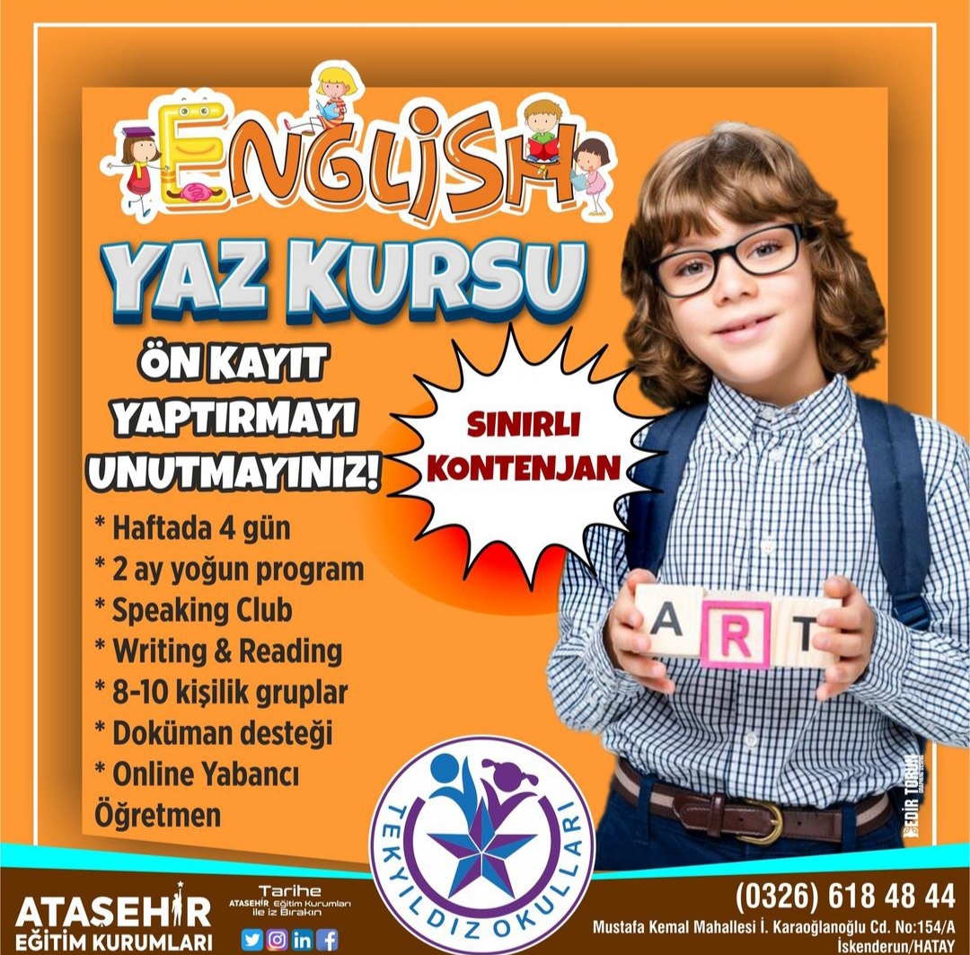 Okulumuzda İngilizce Yaz Kursu Başlıyor...